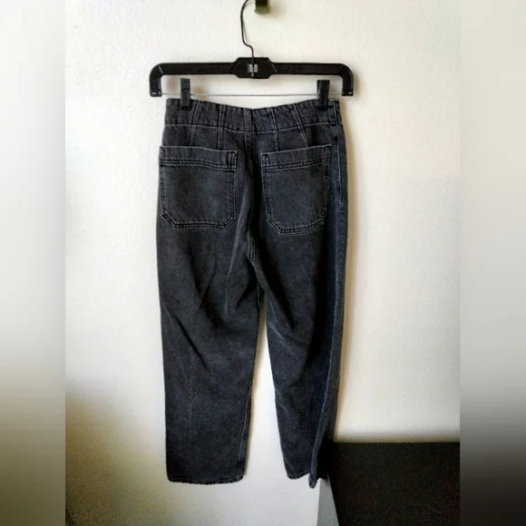 REFORMATION Women's Eloise Jeans Crop Button Fly Straight Leg Size 24P - Picture 3 of 4